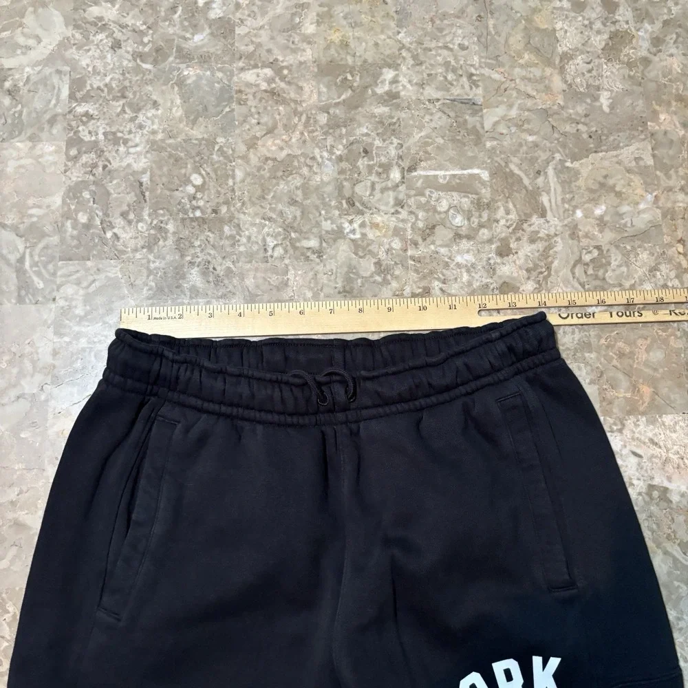 Nike New York Yankees Shorts Mens Small Black Fleece Drawstring MLB